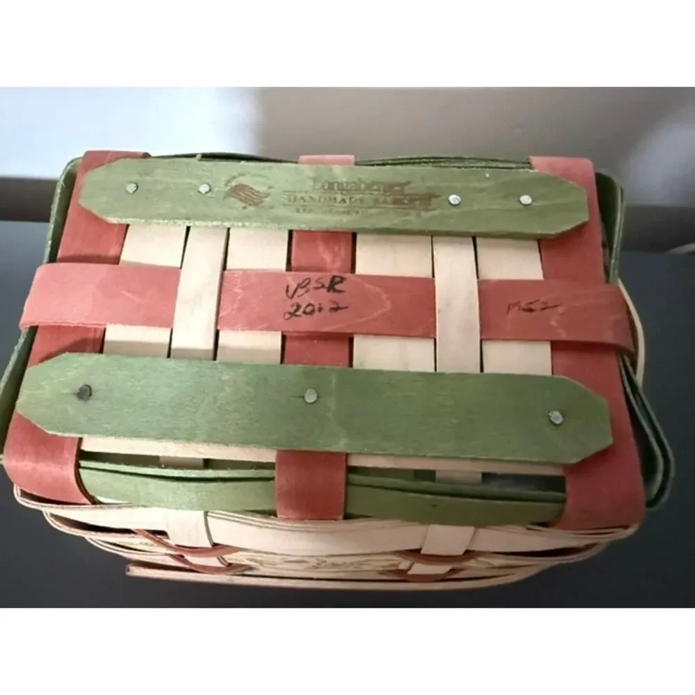 Longaberger 2012 Mother's Day Basket Lid and Floral Lid Knob Protector Liner